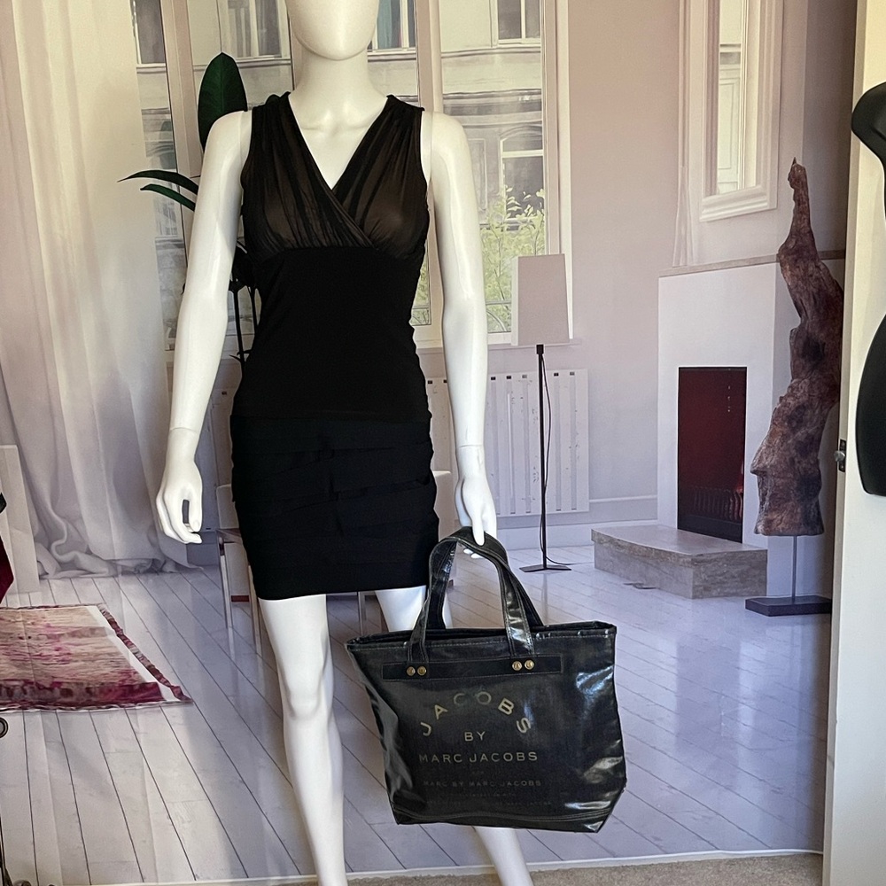Jacobs By Marc Jacobs Colab Coated Denim Tote. - Picture 2 of 14